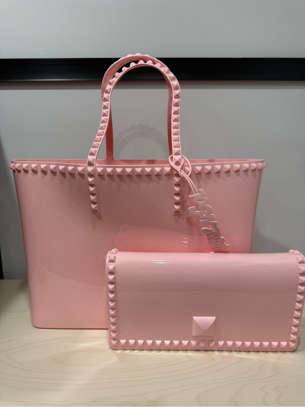 Carmen Sol Angelica Tote & Nora Pouch light pink